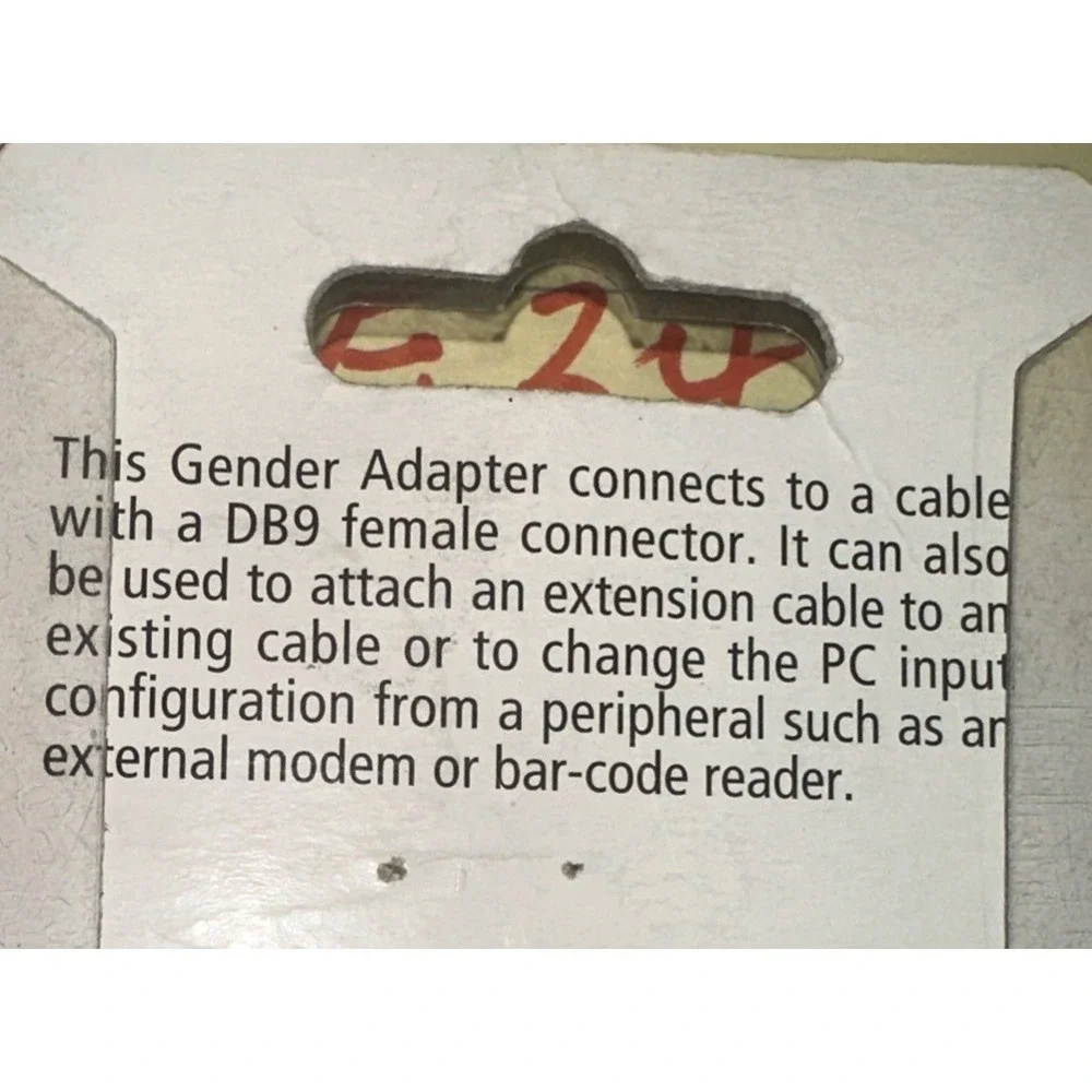 RadioShack Gender Adapter Male DB9 To Male Db9 Shielded And Grounded Gold Plated